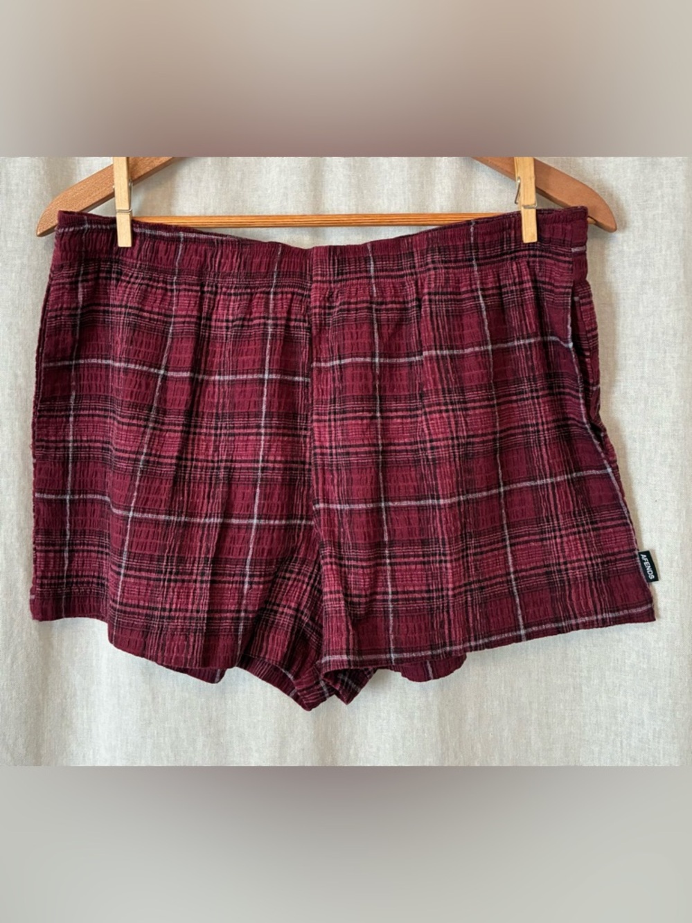 Afends 55% Hemp 45% Tencel Seersucker Eboni Shorts